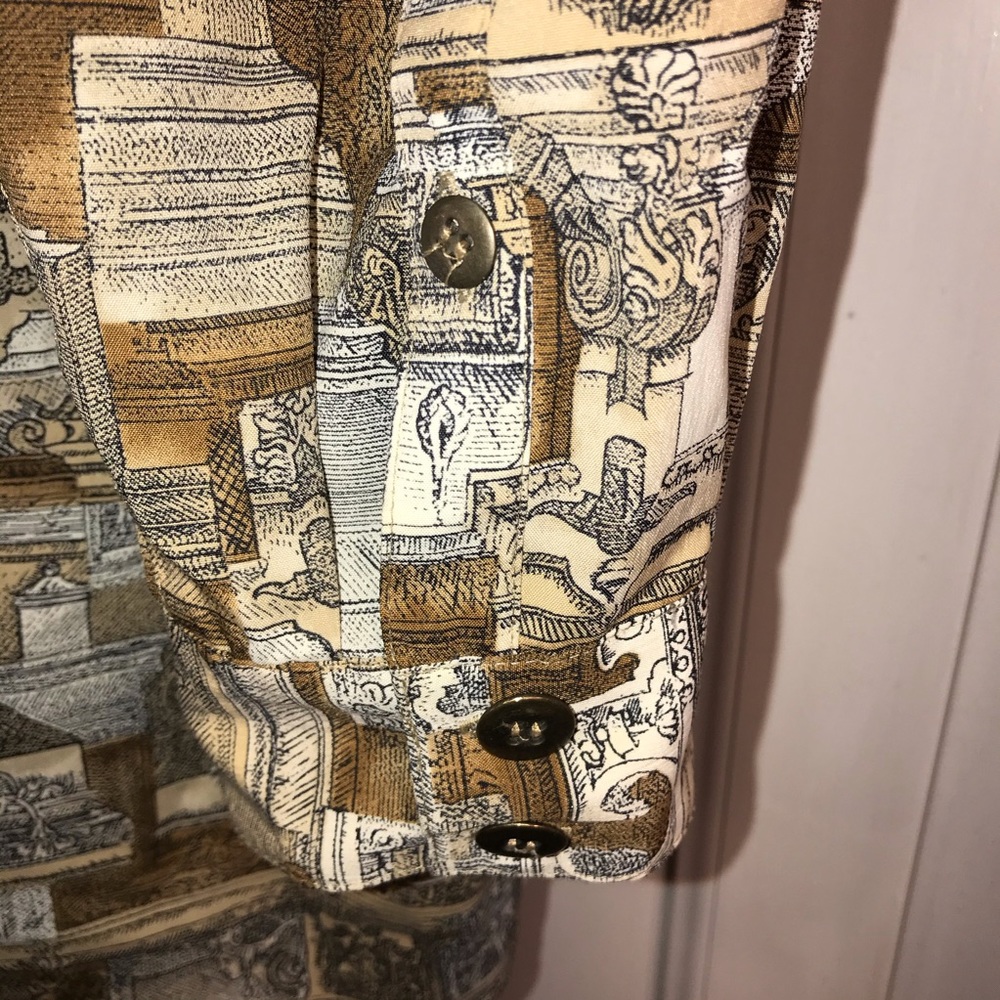 Greco Roman Print Long Tunic Shirt - Picture 8 of 10